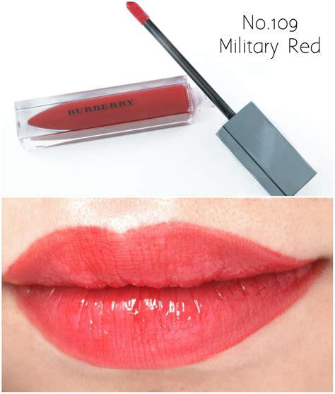 burberry kisses lip lacquer military red|burberry kisses 109.